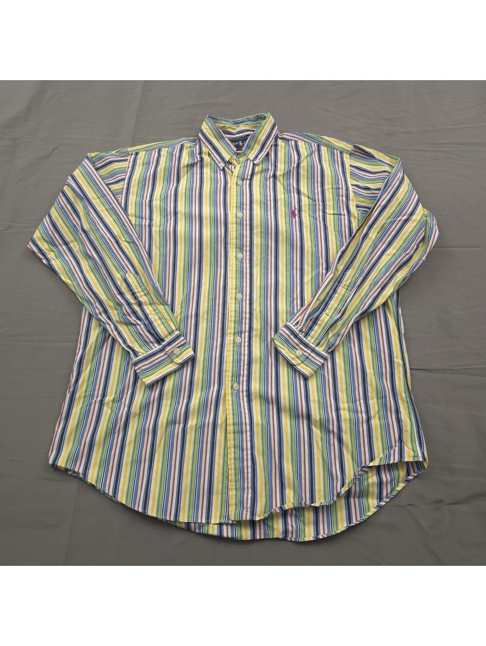 Polo Ralph Lauren Shirt Men XL Classic Fit Stripe Button Down Cotton Preppy - Picture 2 of 7